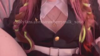 StrawberryMilk_xoxo Had Sex With Boyfriend In Mitsuri Cosplay
