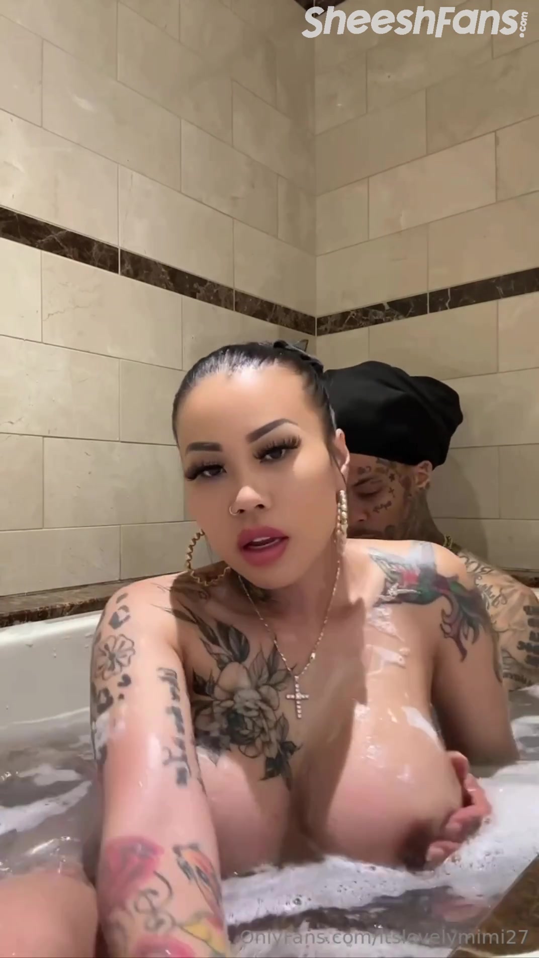 Lovely Mimi Gets Rammed Hard By Mr.Stretch In The Bathtub